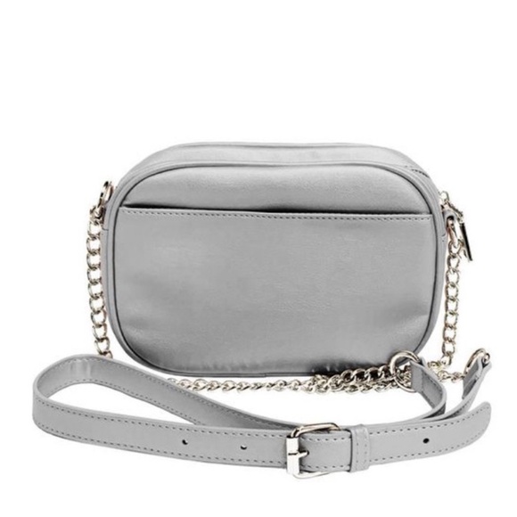 Badgley Mischka Quilted Camera Bag•Back Slip Pocket•Metallic Grey• NWT• MSRP $79 - Picture 4 of 6